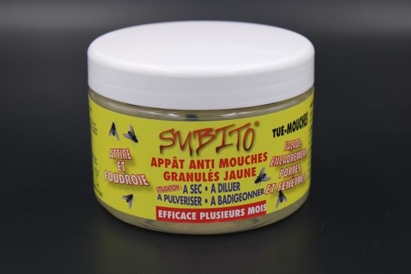 Appât anti mouches granulés jaunes 250g