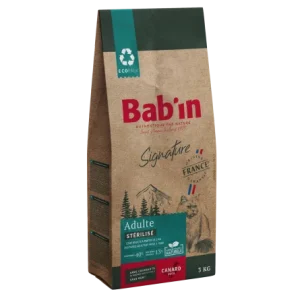 BAB'IN Chat Adulte Stérile Canard 3 kg