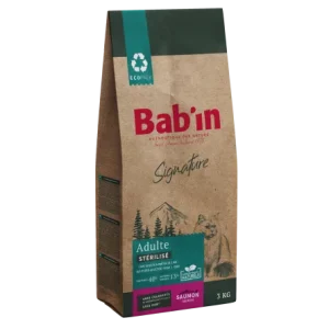 BAB'IN Signature Chat Adulte Stérilisé Saumon 3 kg