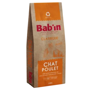 BAB'IN Classique Chat Adulte Poulet 14 kg