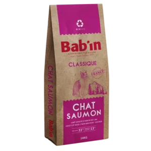 BAB'IN Classique Chat Adulte Saumon 14 kg